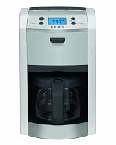 KRUPS KM8105 12-Cup Die-Cast Programmable Coffee Maker with Stainless Steel Housing, Silver
