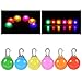 Dog/Cat Pet Collar Light, 6 Packs PChero Clip-On SpotLit Waterproof LED Dog Collar Charms Safety Lights, Stainless Steel Carabiner Clasp - [Blue, Green, Orange, Pink, Red & Yellow]