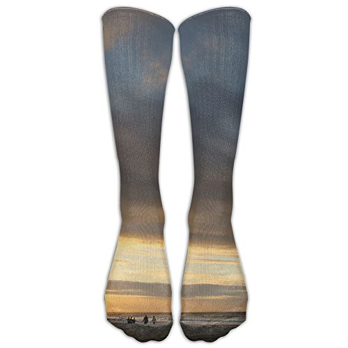 Parsnip Fries Beach Sunset Unisex Outdoor Protective Fashion Stocking Crew Long Tube Socks