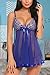 Avidlove Women Nightwear Lace Babydoll Strap Chemise Halter Lingerie Sexy Nighty Blue L