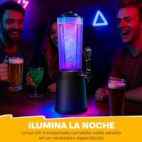 ® Dispensador de Cerveza 4 L con Grifo y Enfriador