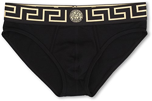 Versace Men's Iconic Brief with Black Band, 5/LG (US 34)