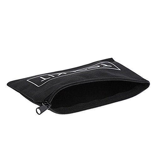 Zipper Canvas Tool Kit Bag,Simple Style Canvas Tools Set Bag,Pouch Waterproof Chainsaws Lawn Mowers Tool Bag(11.8cmx19cm,Black)
