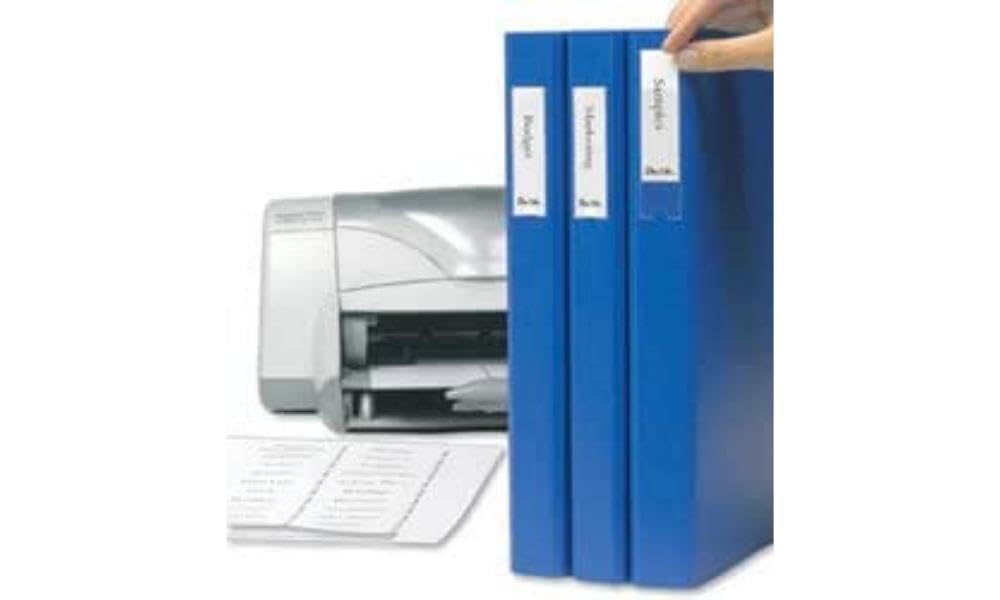 3L Label Holders Polypropylene Self-adhesive with Printable Insert Cards 35x75mm Ref 10321 [Pack of 48]