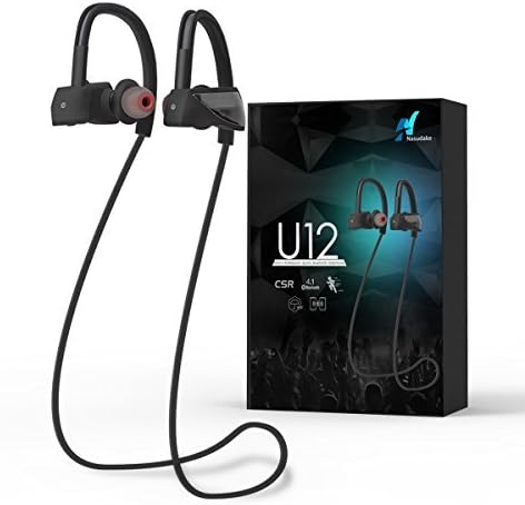 Nasudake U12 Bluetooth Headphones Wireless Earbuds Sport Running Audifonos, Stereo Mini Bluetooth Earbuds, Noise Isolation In-Ear Earphones with Mic (Secure-Fit, IPX7 Waterproof & Lightweight)