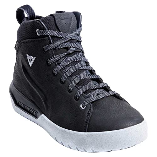 Dainese Metractive Woman D-WP Shoes, Leather Waterproof Motorcycle Sneakers, Women, Black/White, 41