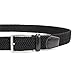 JIGUOOR Braided Stretch Belt, Golf Elastic Fabric Woven Belts Casual Men and Women (Black, Large)