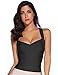 meilun Women's Rayon Strap Vest Elastic Bandage Bodycon Tops (Large, Black)