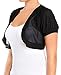 eVogues Sheer Cropped Short Sleeve Bolero Shrug