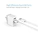 ABTOR 2.1A Dual USB Charger with 2-Port and Foldable Plug for iPhone 7/7 plus/SE/6S/6S plus/6/6 plus/ iPad Air 2 / mini 3/Google Pixel/Galaxy S7/Galaxy S7 Edge/LG G5 and More (1Pack,White)
