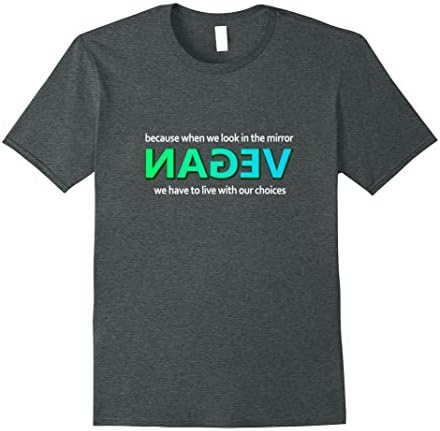 Mens NAGEV - The Vegan mirror shirt Medium Dark Heather