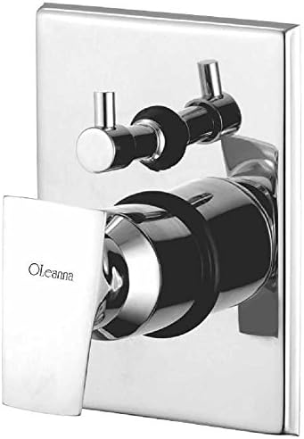 Oleanna Brass 4 Way Complete Divertor Set and Addons Body of Single Lever Concealed, Mixers for Bath and Shower System (Silver)