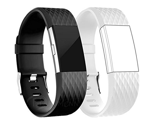Pandapang 2 Pack,Soft Silicone Fitbit Charge 2 Wristband,Fitbit Charge 2 Bands,Special edition Replacement bands for Fitbit Charge2,Large Small 11 different colors