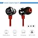 SoundPEATS in-Ear Earbud Headphones Noise Cancelling Earphones with Mic Smartphones (Dynamic Crystal Clear Sound, Metal Housing, Tangle Free Flat Cable, in-line Control) -Red