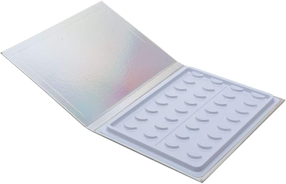 Photo 1 of beiyoule Empty Eyelash Storage Book, Glitter Lash Sample Protective Case False Eyelash Display Box can Holds 16 Pairs False Eyelashes, Birthday or Xmas Gift for Girls Makeup Lovers (Silver)