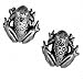 Corinna-Maria 925 Sterling Silver Frog Earrings Studs Tiny Mini Stainless Steel Posts and Backs