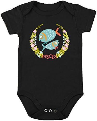 Urbanica 20 Baby Romper Short Sleeve Onesie Unisex (0-6 Months, Black)