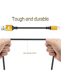 SMALLElectric - Cable de carga para iPhone X XS Max XR   8 8 Plus   7 7 Plus   6 6 Plus   5S   iPad iPod, 3 unidades, de aleación de 3 pies