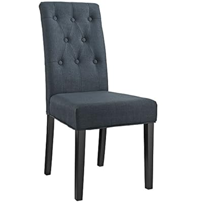 Modway Confer Modern Tufted Upholstered Fabric Parsons Kitchen and Dining Room Chair in Gray 41uRaHtE5FL