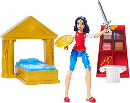 DC Super Hero Girls Wonder Woman Action Figure Bedroom Set, 6"