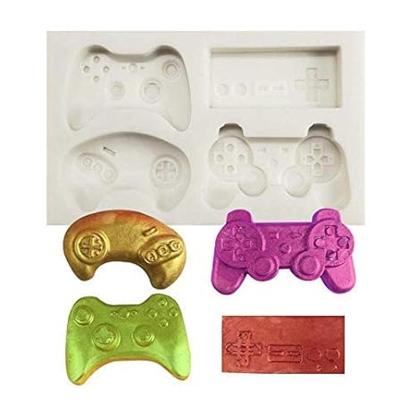 Patisserie Moules A Bonbons Et Chocolat gd In Lesgos Moule A Manette De Jeu Video 3d En Silicone Avec 4 Differents Motifs De Manettes De Jeu Pour Bonbons Argile Chocolats Savon Et Glace