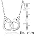 Hoops & Loops Sterling Silver Polished Handcuff and Key Necklace (sterling silver)