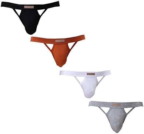 CKLV Men's Athletic Supporter Performance Jockstrap Elastic Waistband Underwear Low Rise Bulge Pouch Thongs Briefs Boxers