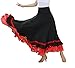 CISMRAK Ballroom Dancing waltz Dance Salsa Tango Swing Skirt For Women ,Red2,One Size