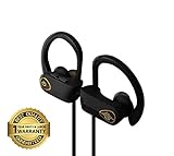 Bluetooth Wireless Headphones w/Mic, Best Earbuds, Noise Cancelling - IPX7 Water & Sweatproof Earbuds - HD Voice Call & Stereo Earphones by Electrics Solution (Black)