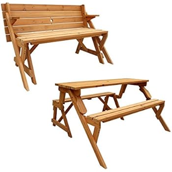 Amazon.com : Leisure Season Folding Picnic Table and Bench 