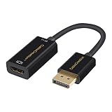 CableCreation Active DP to HDMI, DisplayPort to HDMI Adapter, Support 4K x 2K & 3D Audio/Video, (Eyefinity Multi-Screen), Black