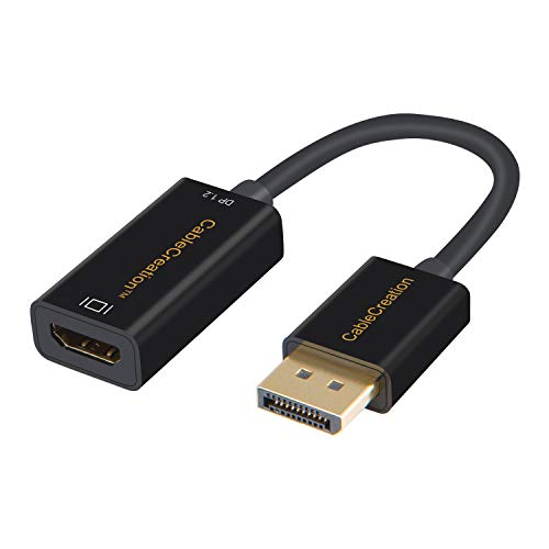 CableCreation Active DP to HDMI, DisplayPort to HDMI Adapter, Support 4K x 2K & 3D Audio/Video, (Eyefinity Multi-Screen), Black