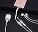 Lightning Adapter Splitter for iPhone X/8/8Plus/7/7Plus , AwaitQ Dual Lightning Charging Audio Headset Adapters, Support Calling Function & Music Control(IOS 11)(silver)