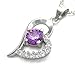 You Are the Only One in My Heart [Purple] Sterling Silver Pendant Necklace