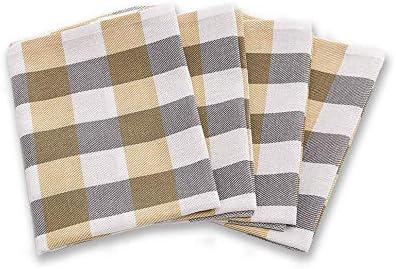 Zestri Premium - Paños de Cocina, algodón, Amarillo, 4er-Set 50x70 cm: Amazon.es: Hogar