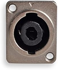DCFun 4-Pole SpeakON Cable Connector, Neutrik Compatible Female Socket Mount Audio Speaker Twist Lock 4 Pole Adapter for NL2FC, NL4MP, NL4MPR, NL4FC, NL4FX, NLT4X Series