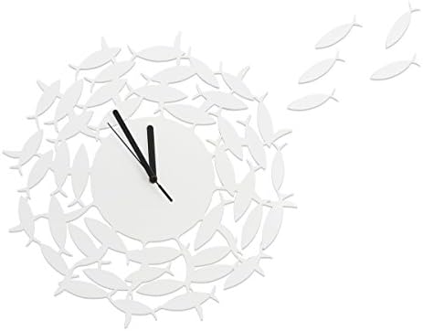 LeonWin Modern Designed Battery Powered MDF Wall Clock- Fishs
