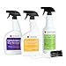 Crypton Upholstery Gold and Purple Stain Remover Sampler Kit with Disinfectant & Deodorizer (32 fl. oz. Spray Bottles) with Upholstery & Leather Care Brush