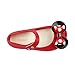 iFANS Girls Sweet Dot Bow Princess Sandals Shoes Mary Jane Flats for Toddler/Little Kid Red