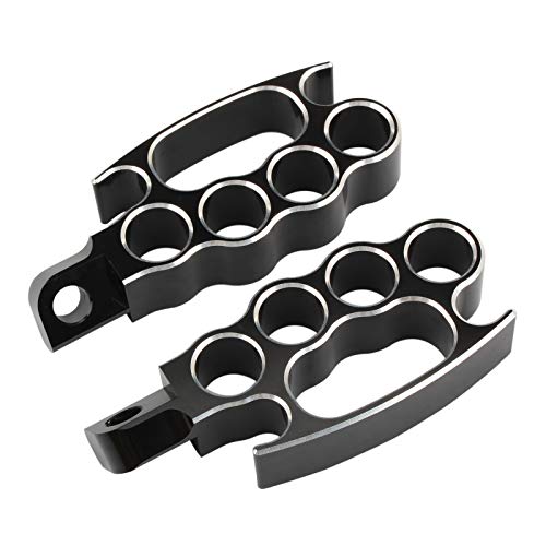 Motorcycle Flying Foot Pegs Black Forward Controls Floorboard Footpegs Footrest For Sportster XL Dyna Softail V-Rod Streetfigher Chopper - Thumbnail 6
