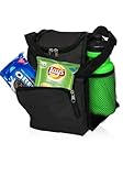 Insulated Lunch Bag with Adjustable Shoulder Strap by Sacko (Black) For Men, Women, Kids. Great Lunchbox for Girls, Boys and for School, Work. …