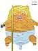 Trump Baby Balloon - BIG Inflatable 30 Inches - Helium Balloon Bundle - Includes Baby Trump Balloon Stickers, Trump Chicken Flag and Badge - Gag Toy Donald Trump White Elephant Gift and Pranks Present
