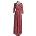 Orangesky Women Boho Summer Chiffon Floral Party Beach Long Maxi Dress (M)