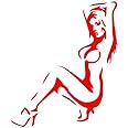 (Set of 3) Sexy Stripper Girl Silhouette Decal Sticker - Sticker Graphic - Auto, Wall, Laptop, Cell, Truck Sticker for Windows, Cars, Trucks