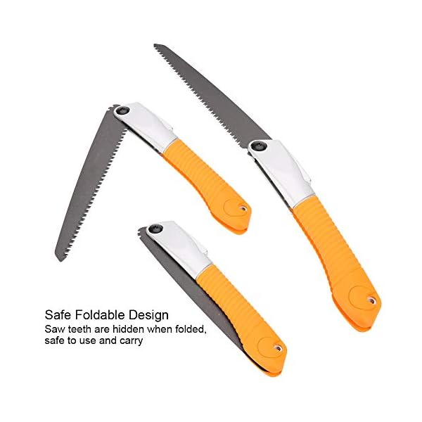 Akozon Klappsäge, Mehrzweck-Aluminiumgriff Faltbare Säge Gartenbeschneidungssäge GT-640 – Bild 5
