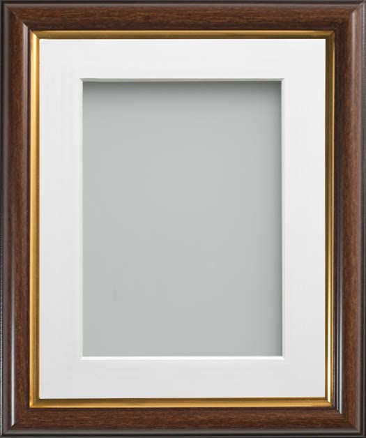 Frame Company Eldridge Mahogany Photo Frame with White Mount, 12x10 for 8x6 inch, fitted with perspex — image 1