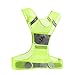 JQP Sports Running Vest and 4 LED Safety Light Set The Perfect Waterproof Running Light and Reflective Vest for Jogging Cycling Biking Strobe Light (L/XL)