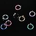 8 Lots Mix Color Clip Fake Punk Nose Ear Belly Rings