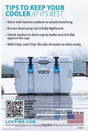 Lifetime 90820 Refrigerador De Alto Rendimiento 55 Cuartos De Galon Color Gris Amazon Es Jardin