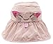 Bienvenu Kids Girls Wide Brim Visor Sun Hat - UV Protection Foldable Beach Cap, Pink